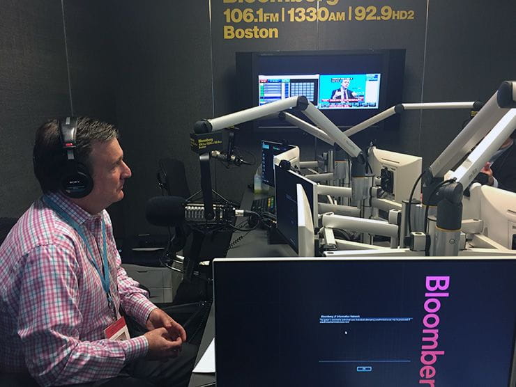 Bright Horizons CEO Stephen Kramer being interviewed on air by Bloomberg Baystate Business