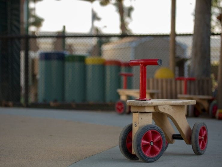 tricycle on playground 