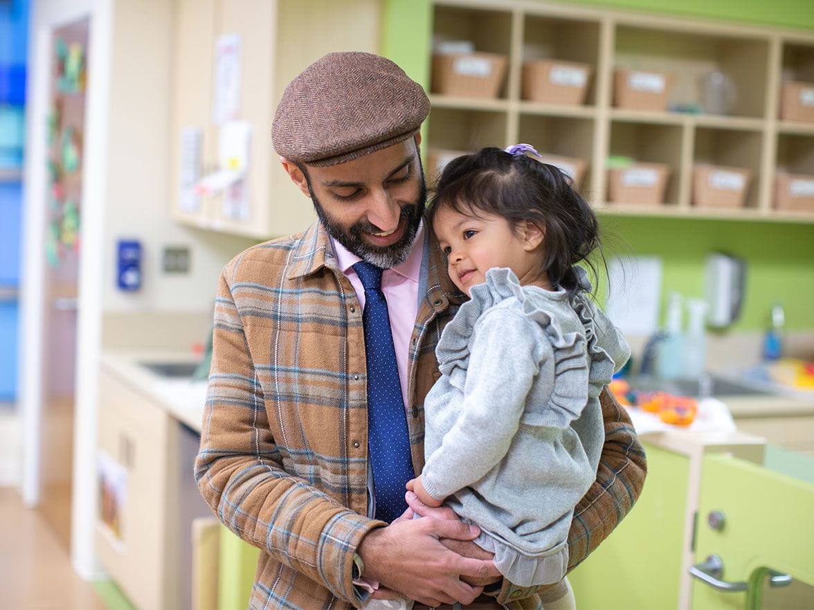 man and daughter