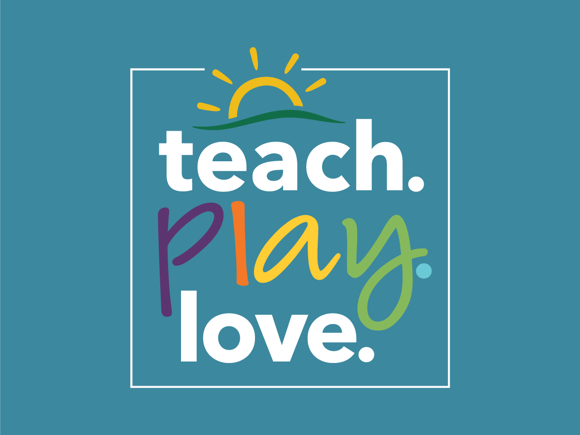 Bright Horizons sun logo with the words "Teach. Play. Love." below it