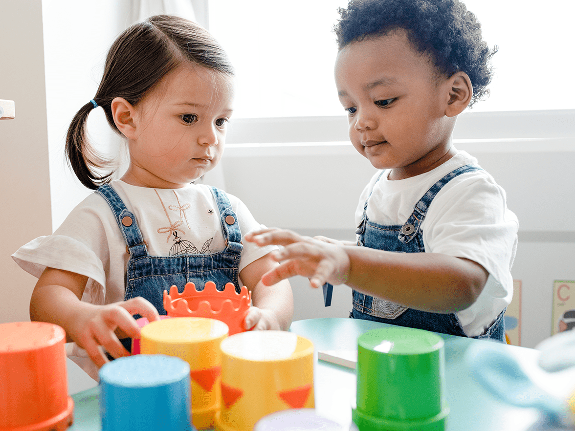 Two children playing together