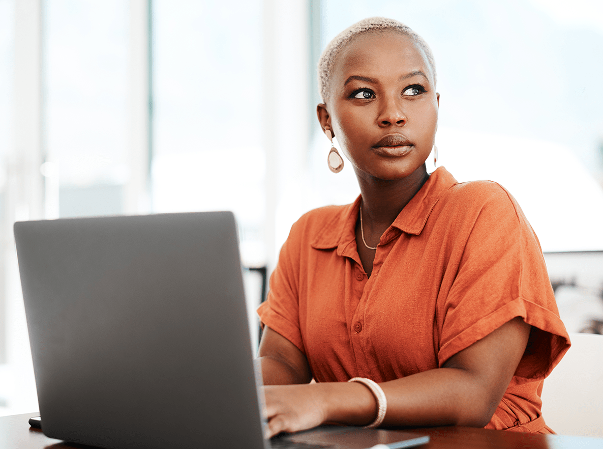 Women of color at laptop