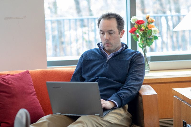 Employee working from home