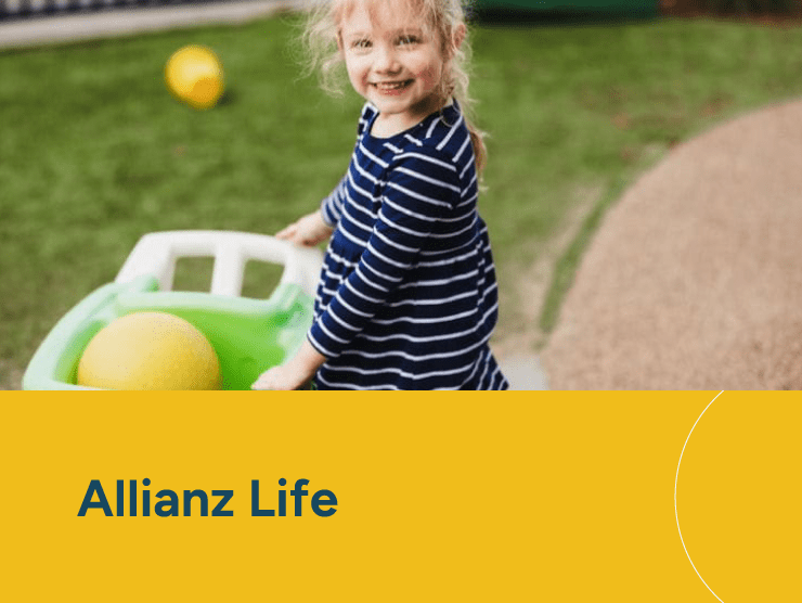 Allianz Life with girl playing outside