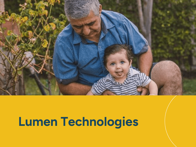 Lumen Technologies with grandparent playing with child