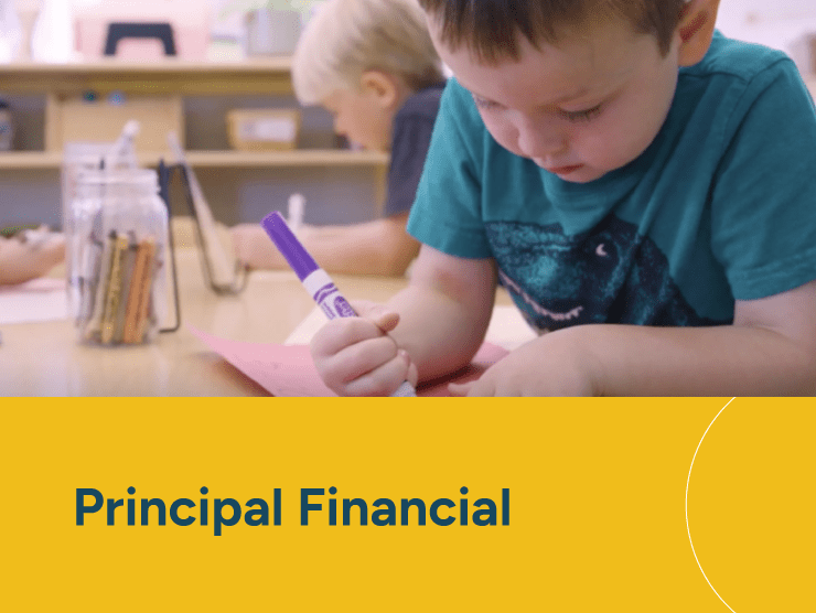 Principal Financial with child drawing