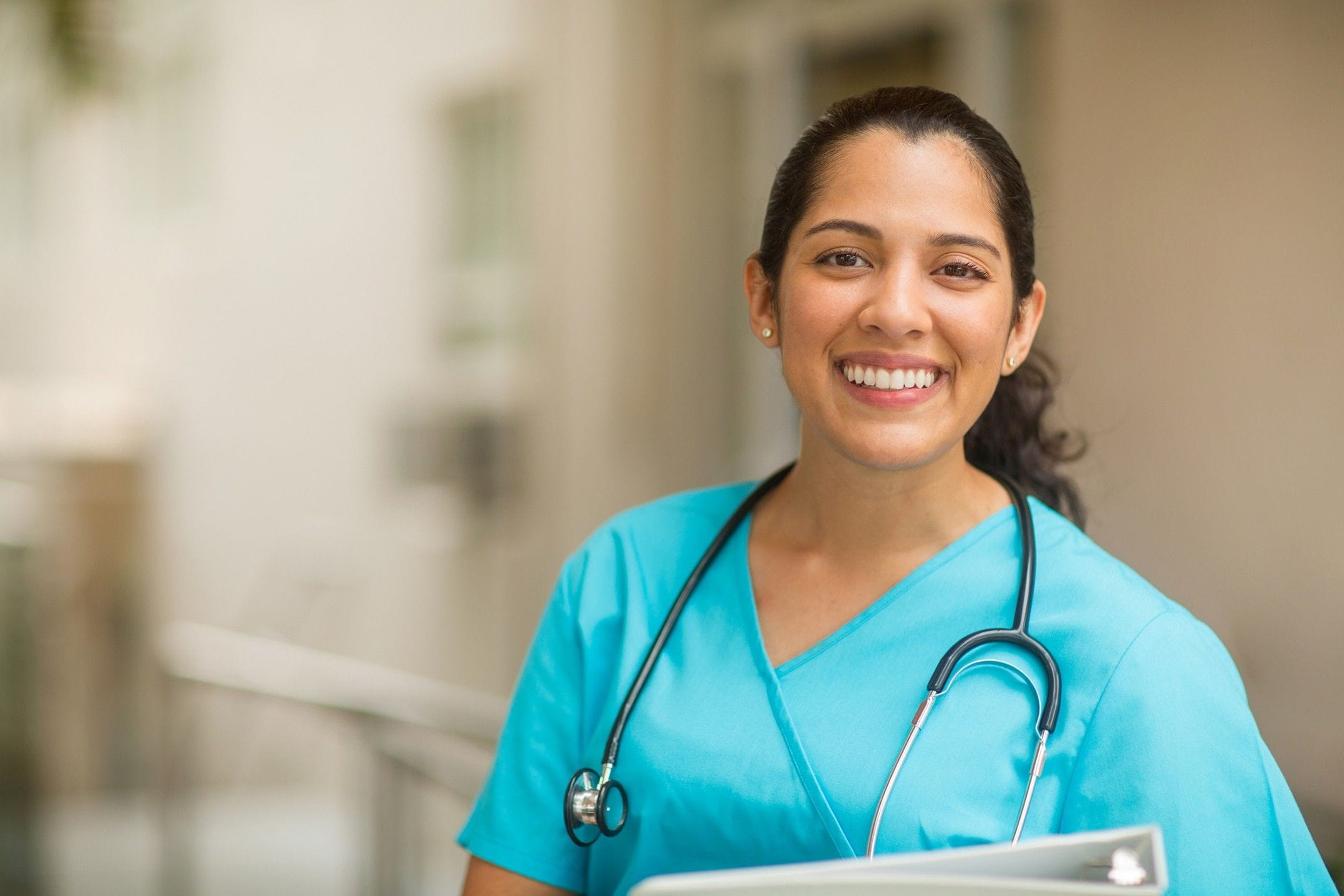Nurse smiling