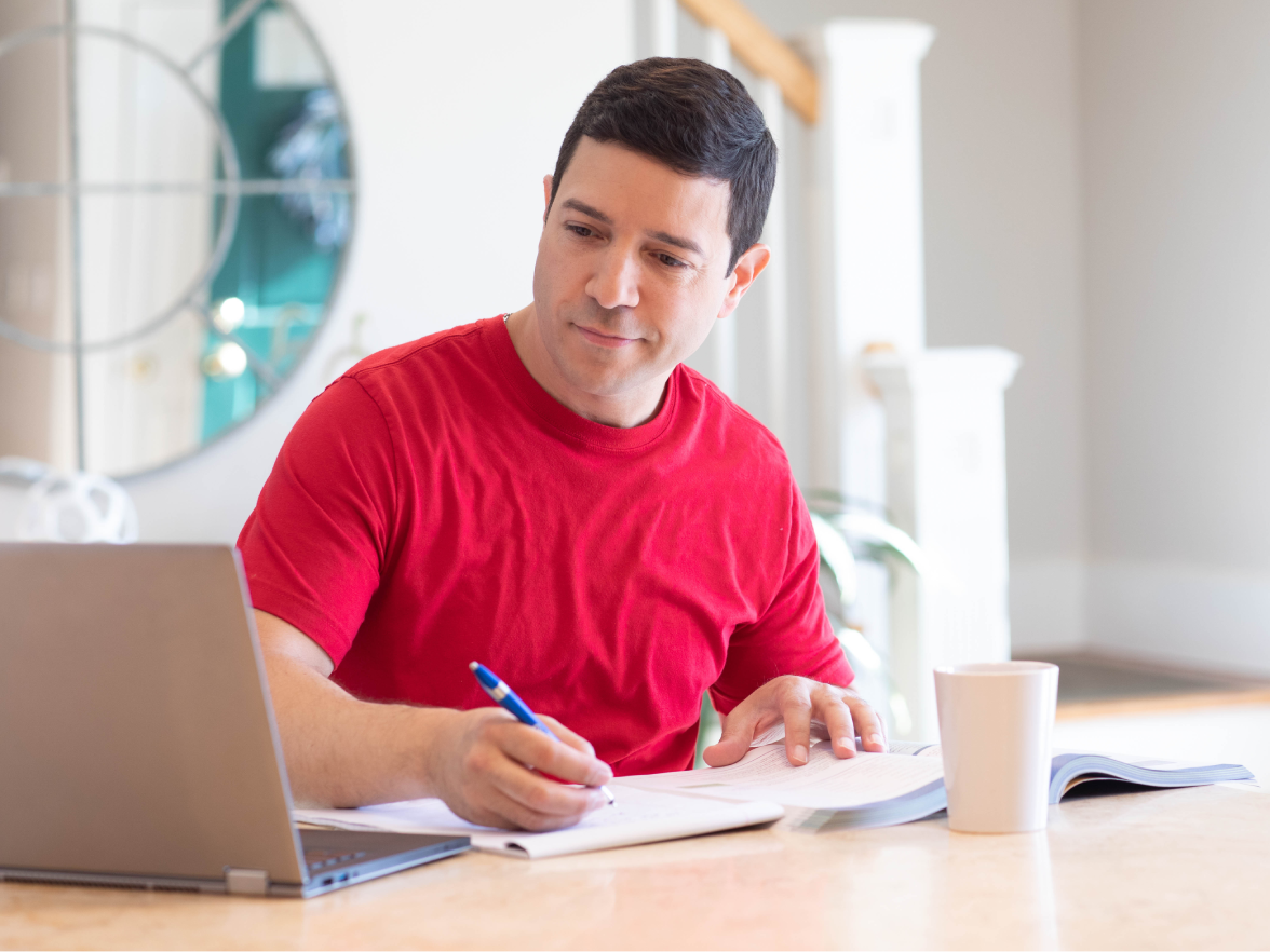 Man working from home