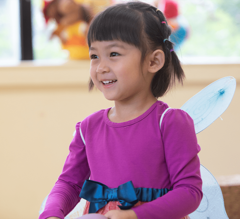 Child with fairy wings