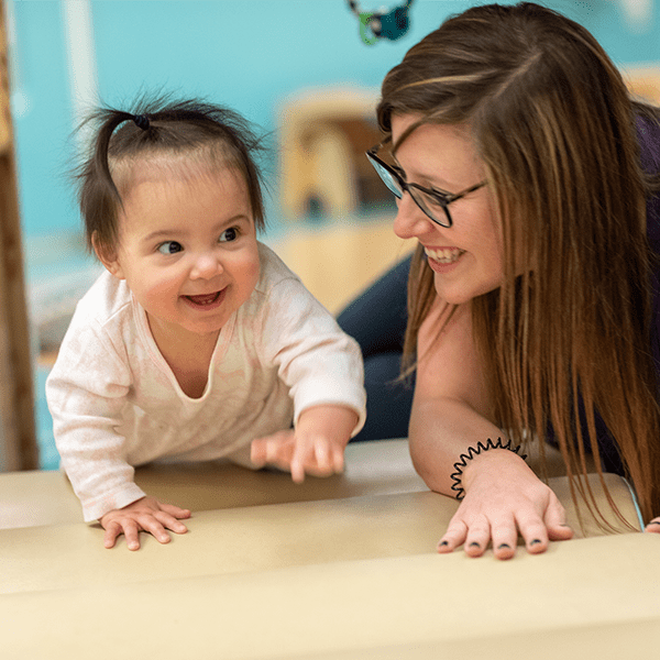 Early education teacher advancing career in a child care center