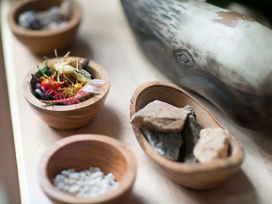 Toys and rocks for sensory bottle fillings