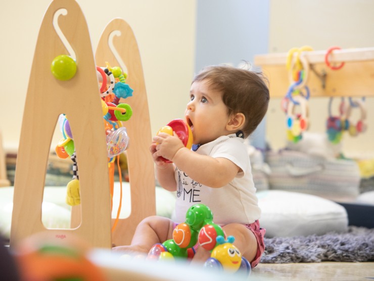 child playing with toys 