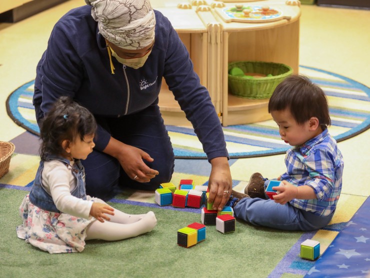 teacher and children