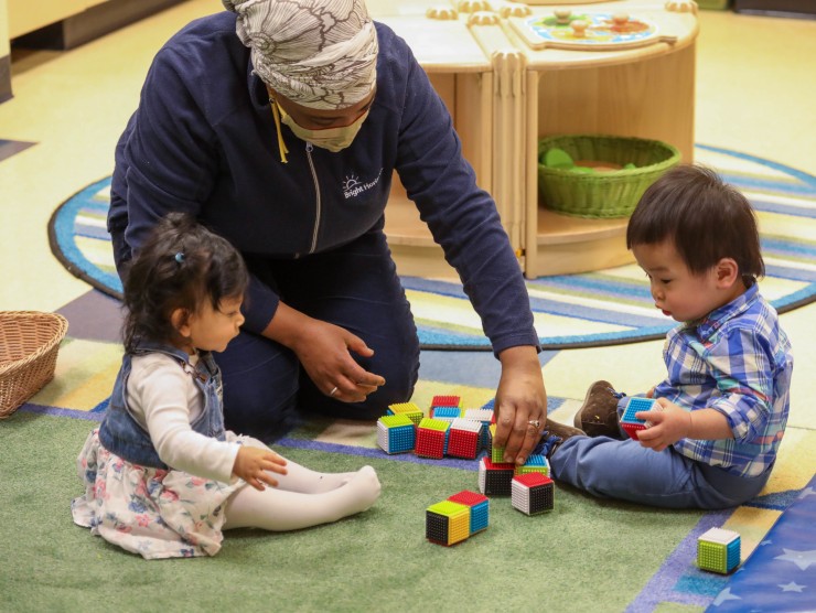 teacher with children