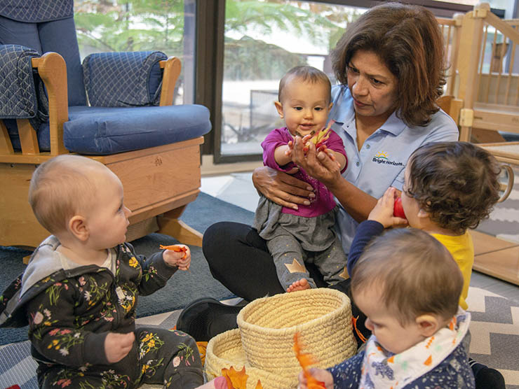 Teacher with infants