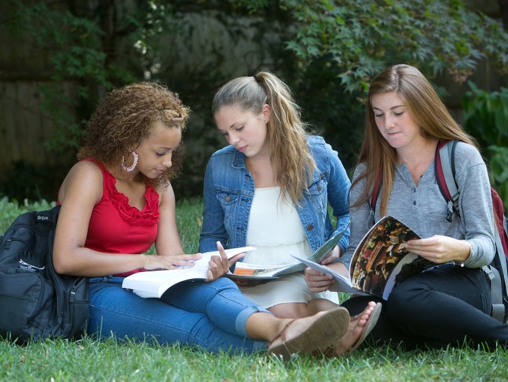 teenagers sitting together 