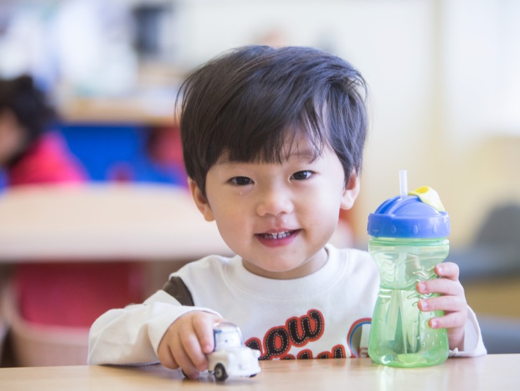 boy in child care center