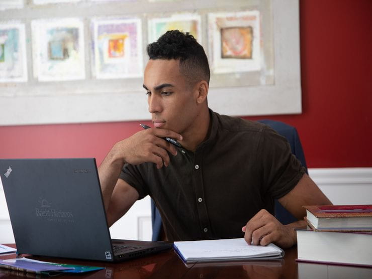 man with laptop