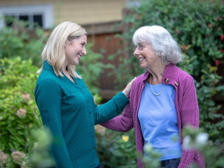 caregiver with elder 