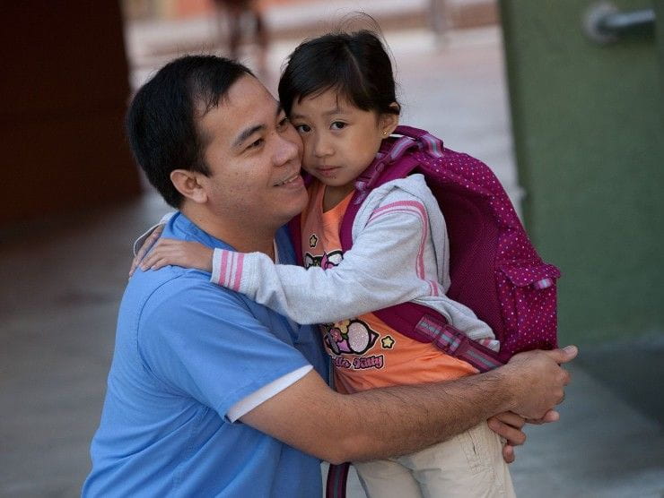 father with daughter