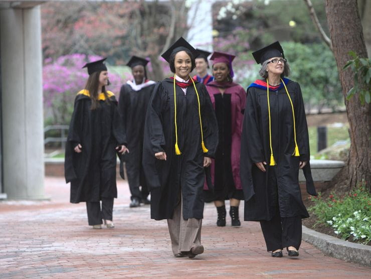 graduates walking
