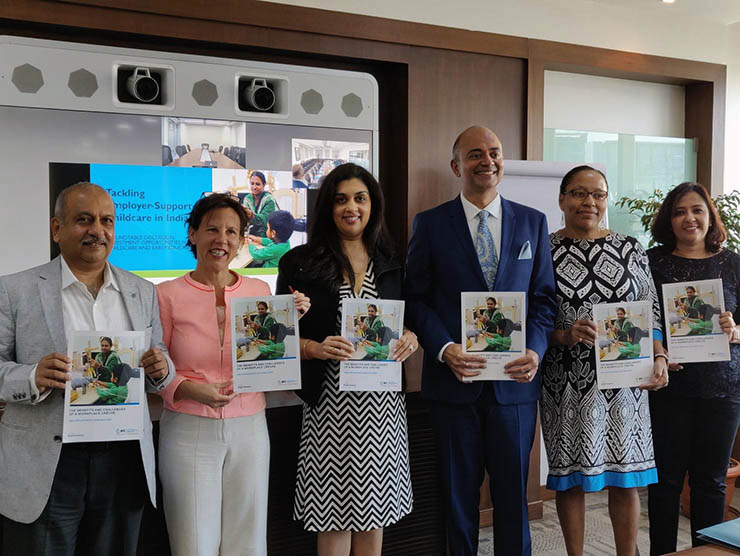 Members of the IFC Tackling Childcare Roundtable Discussion in Mumbai, India