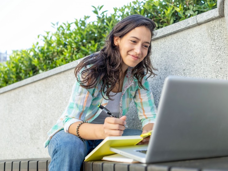 adult learner on laptop