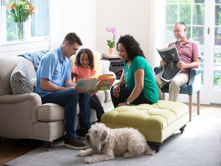 family reading 
