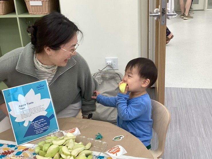 mom with son