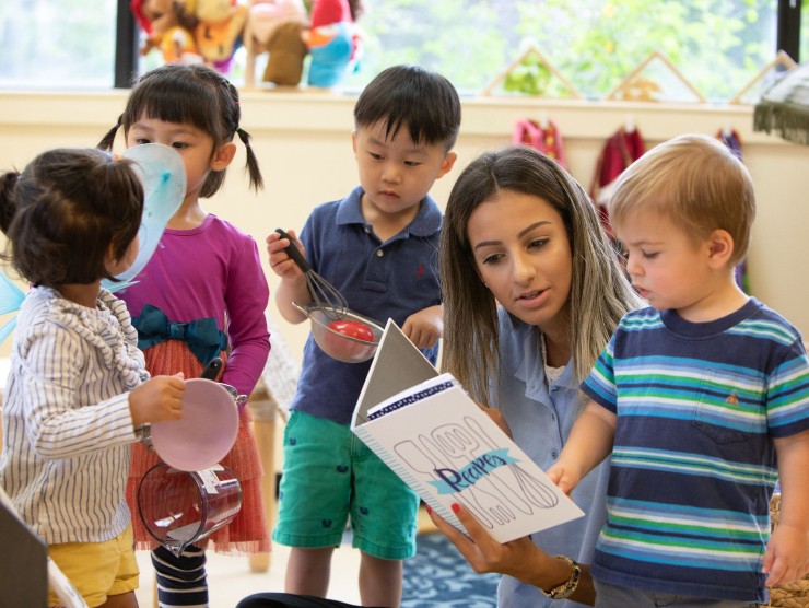 teacher with children