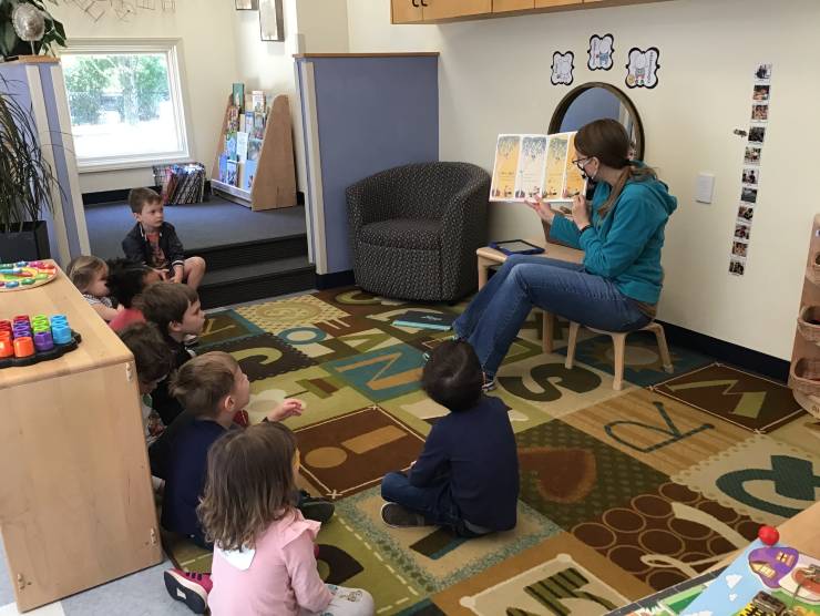 teacher reading to class