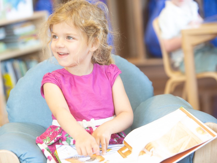 girl reading book 