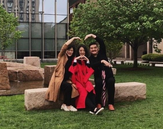 A family photo after a graduation ceremony