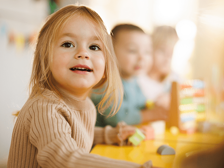 Young children in a classroom