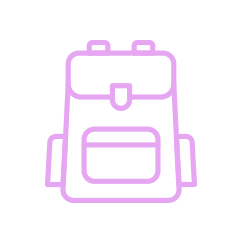 An icon of a backpack. 