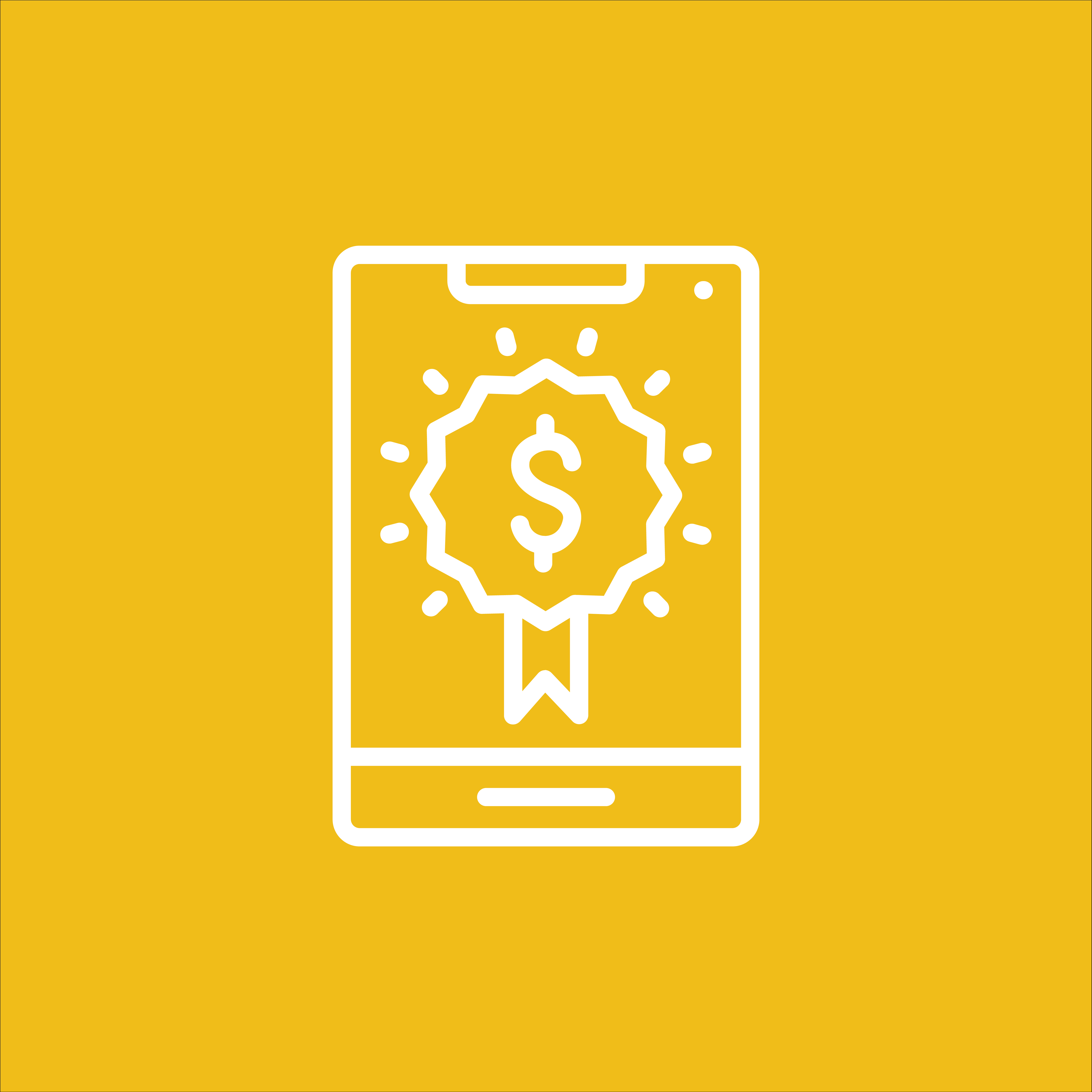 A financial certificate icon. 