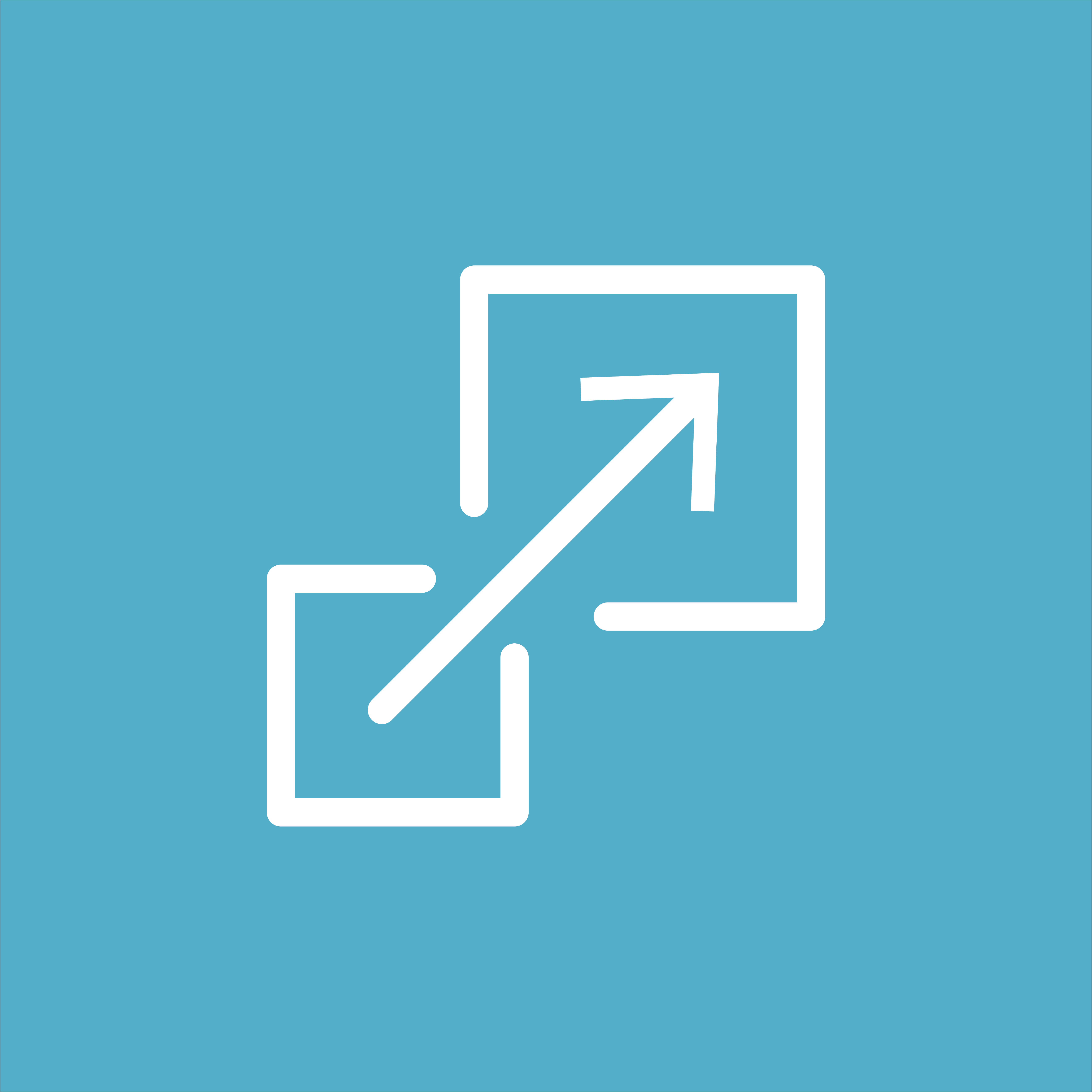 A arrow pointing up and to the right. 