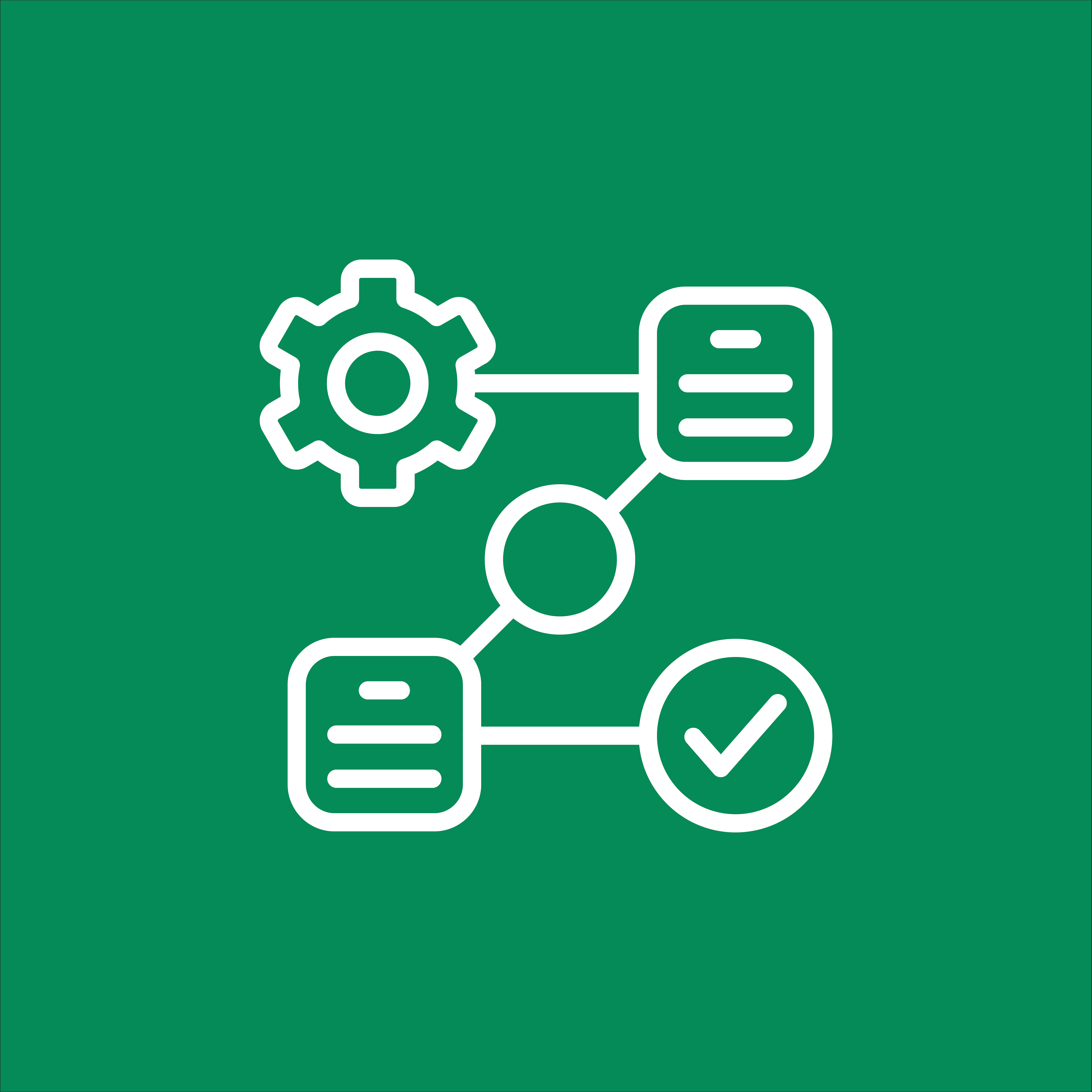 An icon of steps in a system. 