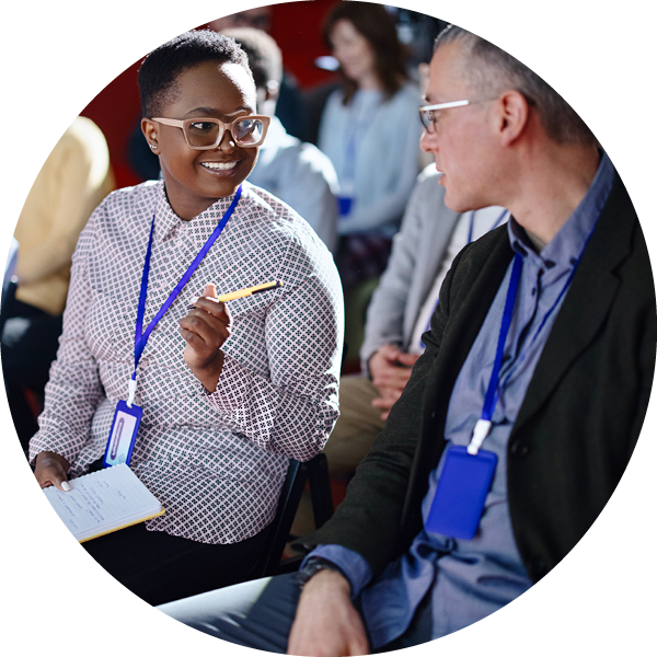 Professionals attending a conference