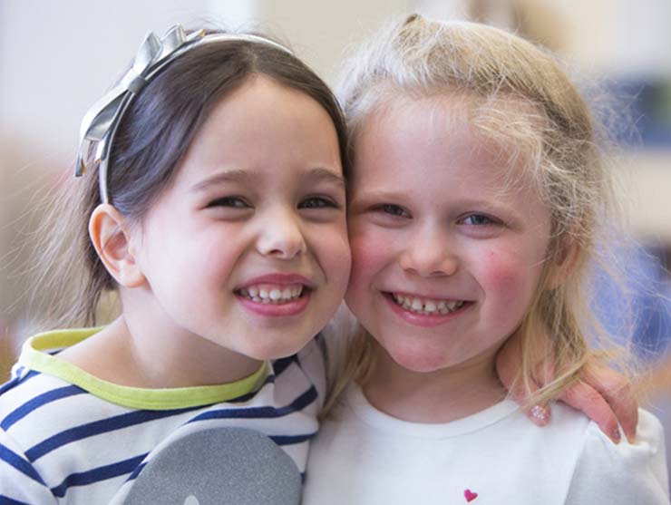 kindergarten girls at Bright Horizons