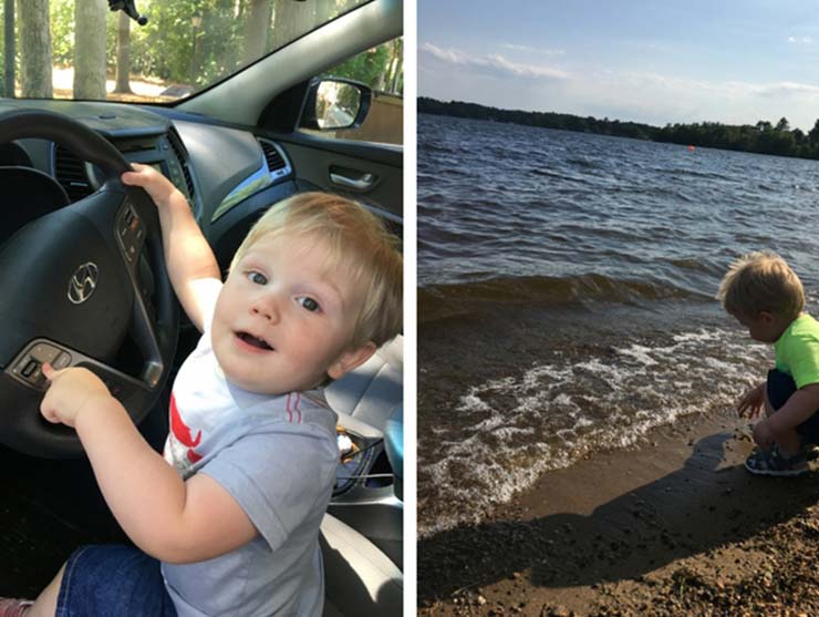 toddler photos from a family vacation