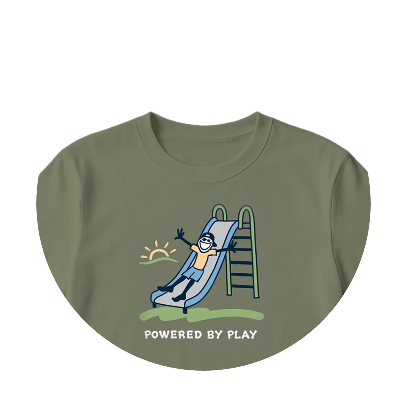 Green "Life is Good" t-shirt