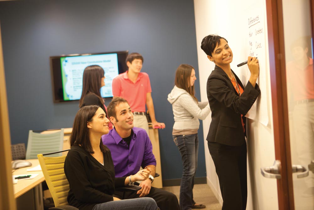 Guest speaker at a mission possible event sharing insights with a professional audience