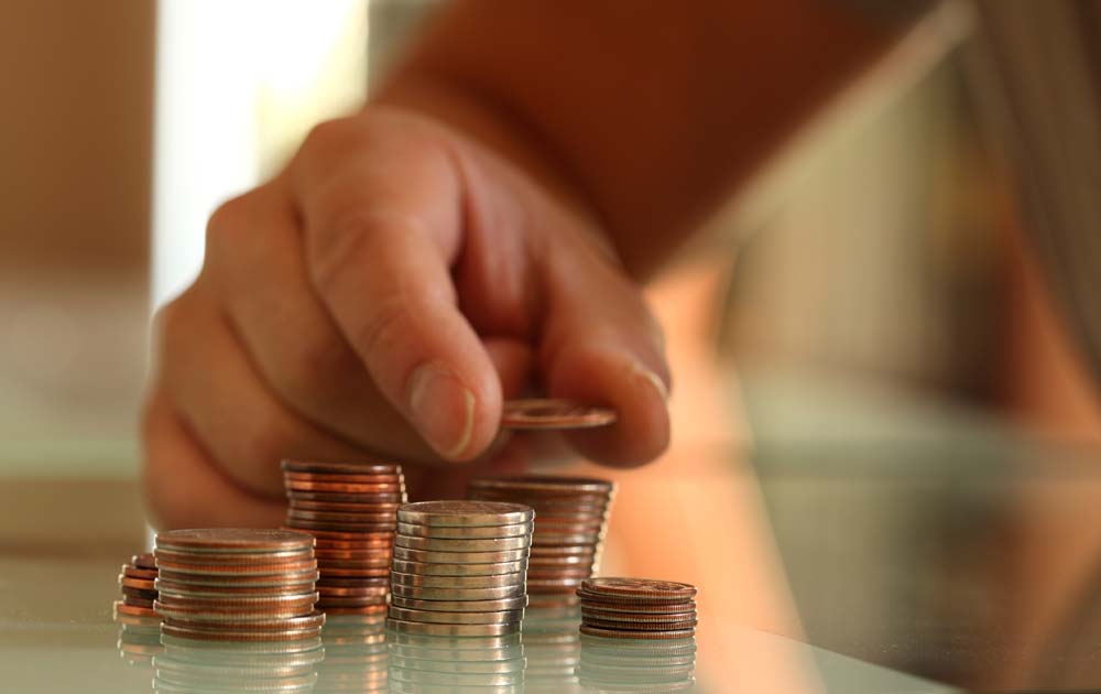 Paying attention to holiday expenses in a festive setting focusing on financial planning.