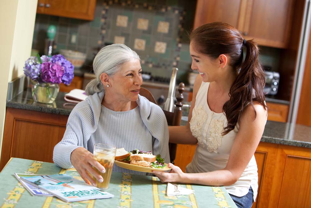 Discussing elder care options