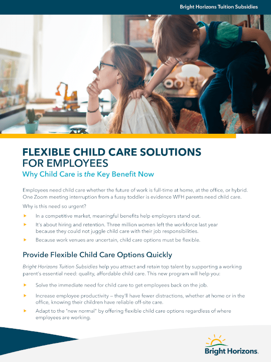 Bright Horizons Seamlessly Provide Flexible Child Care Options