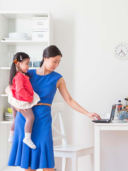 woman with toddler