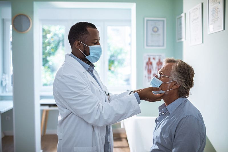 Physician Assistant examining a patient