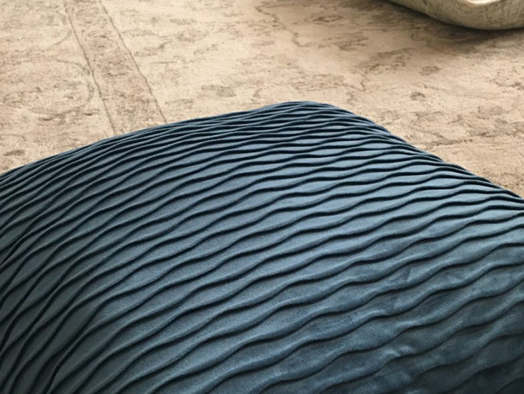 Textured pillow from home 