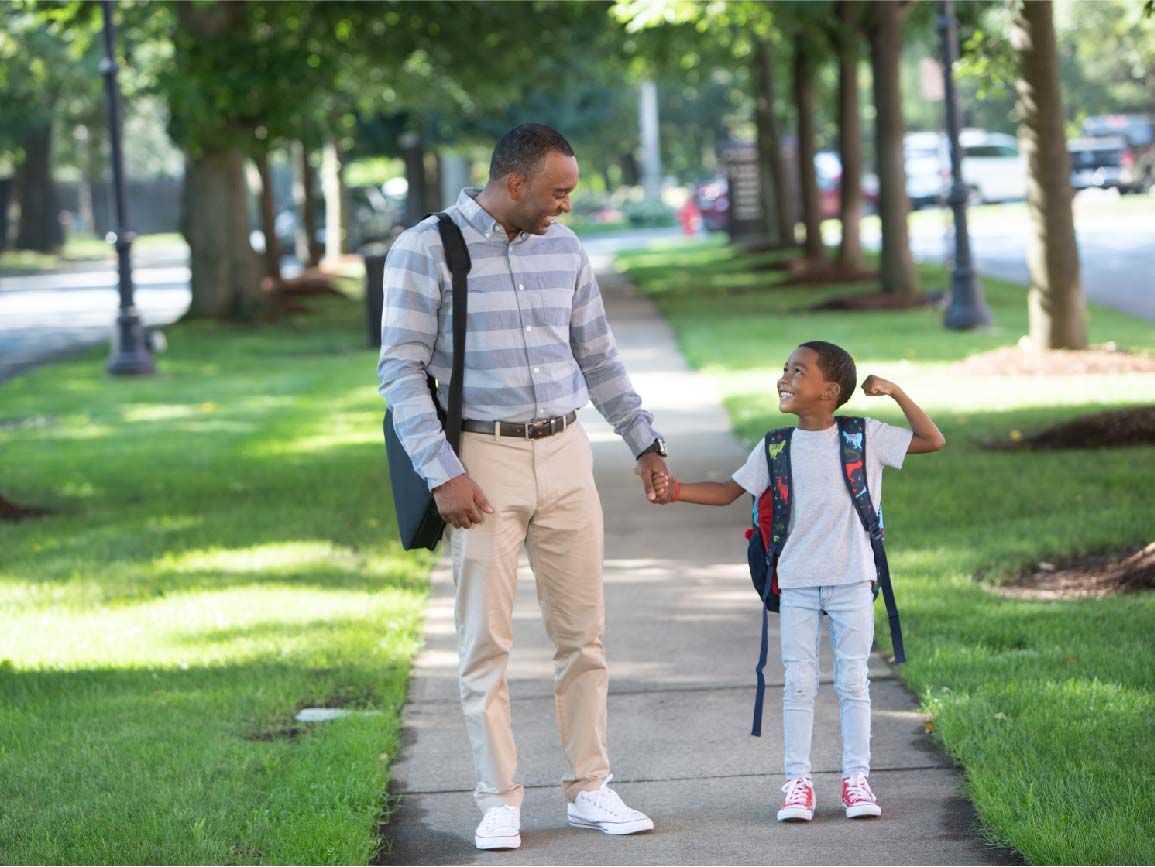 Child going to school